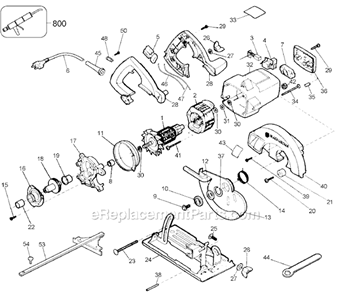 Page A Diagram and Parts List for 7359 Type 3 Black and Decker Circular Saw